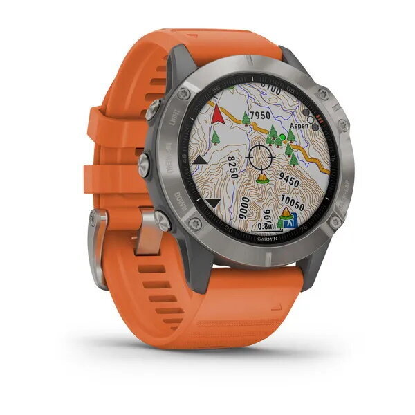 Garmin fēnix® 6 Sapphire Titanium/Ember Orange цена и информация | Viedpulksteņi (smartwatch) | 220.lv