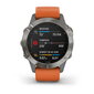 Garmin fēnix® 6 Sapphire Titanium/Ember Orange цена и информация | Viedpulksteņi (smartwatch) | 220.lv