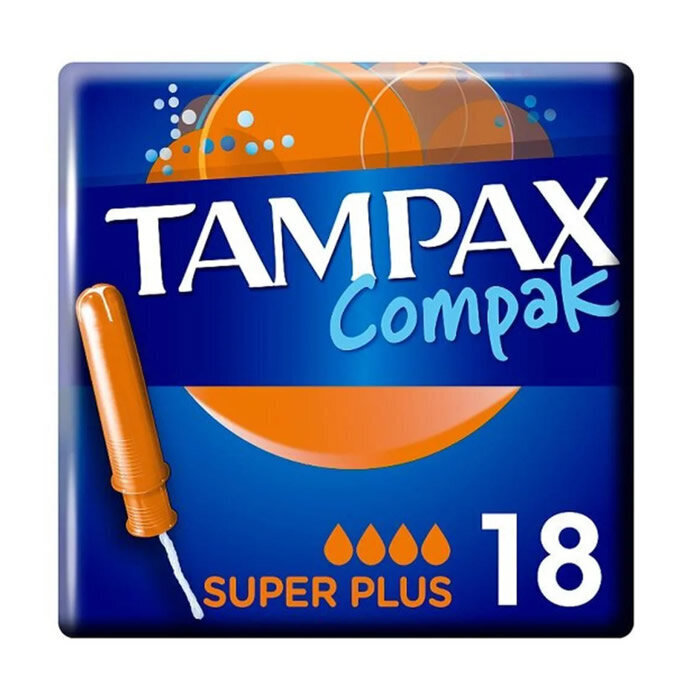 Tamponi Tampax Compak Super Plus 18 gab cena un informācija | Tamponi, higiēniskās paketes, ieliktnīši | 220.lv