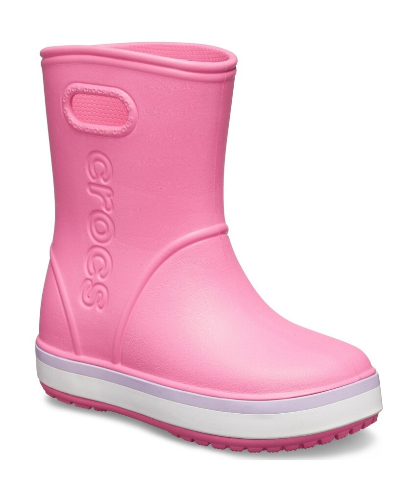 Crocs bērnu gumijas zābaki Crocband Rain Boot 205827 *734 205827*6QM, roosa test cena un informācija | Gumijas zābaki bērniem | 220.lv