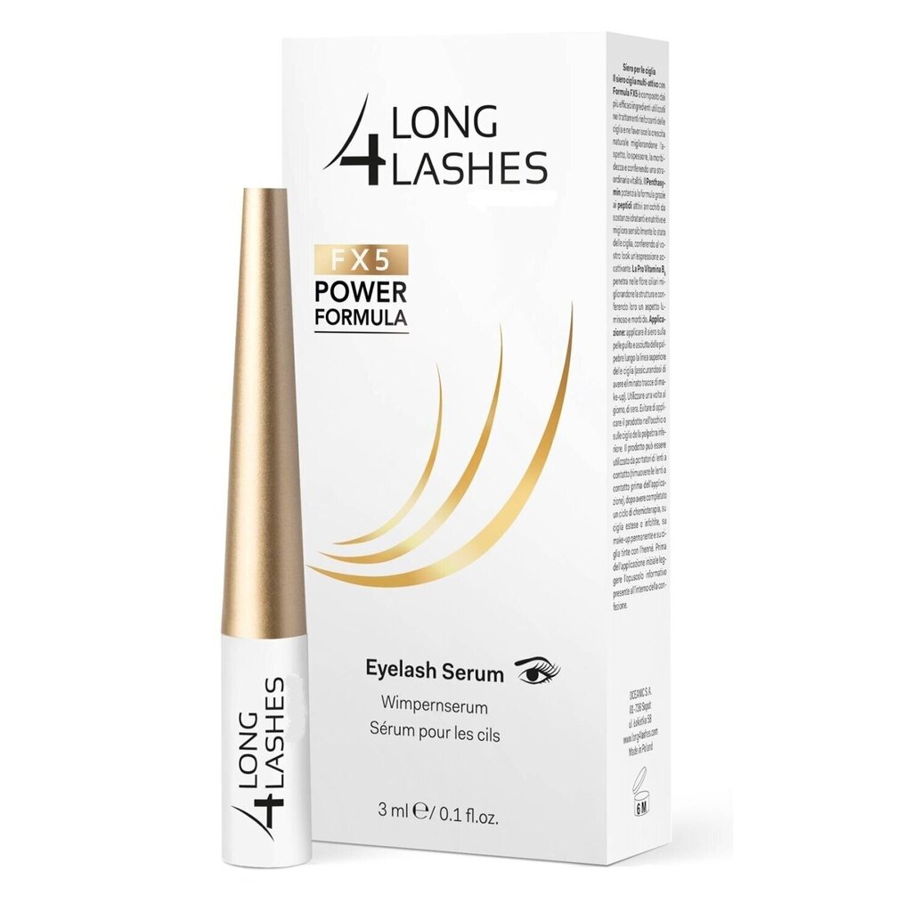 Long4Lashes Serums skropstu augšanai FX5 Power Formula ar peptīdiem цена и информация | Acu ēnas, skropstu tušas, zīmuļi, serumi | 220.lv