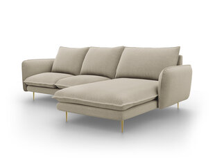 Mīkstais stūra dīvāns Cosmopolitan Design Vienna, bēša krāsas cena un informācija | Stūra dīvāni | 220.lv