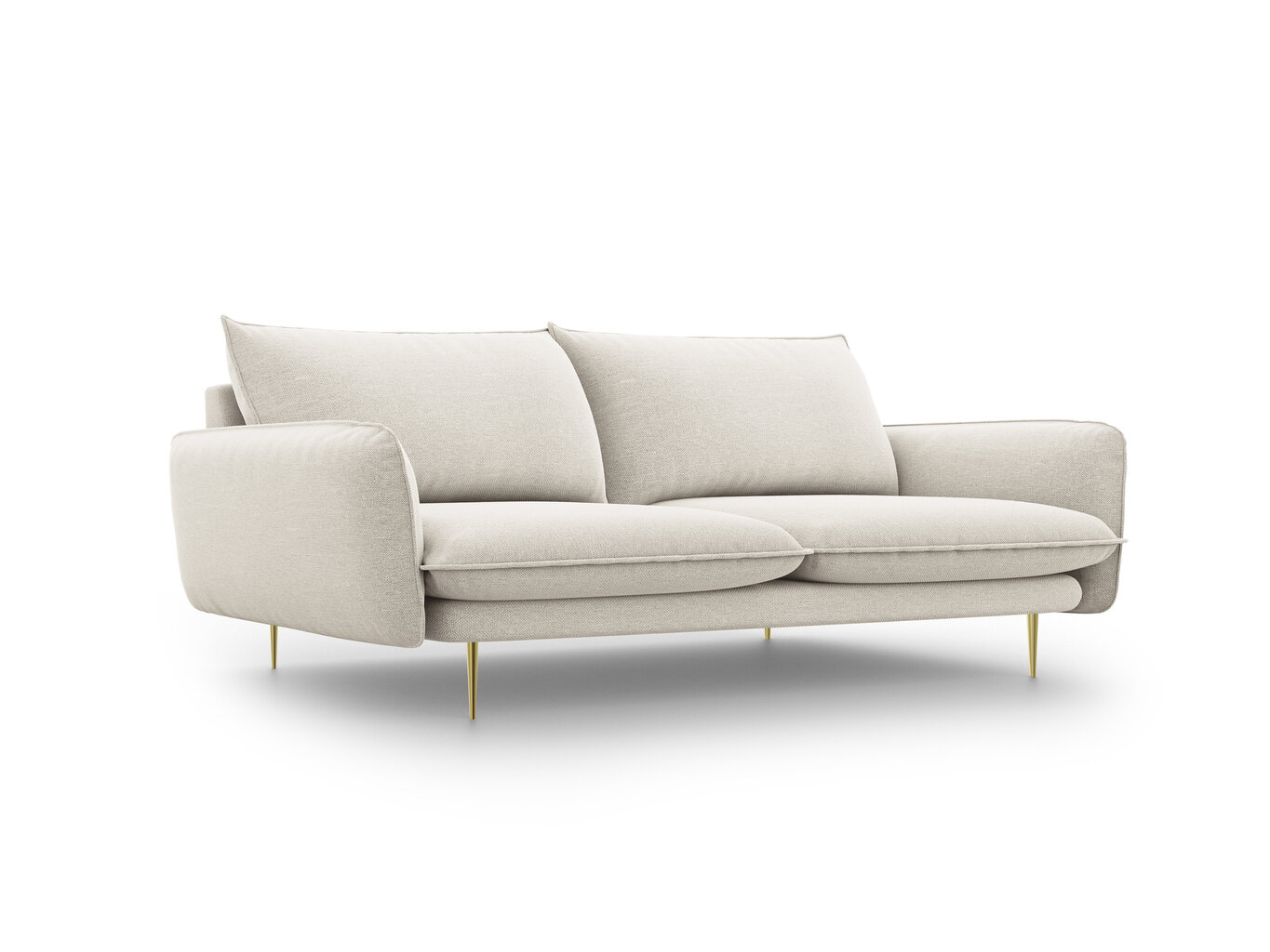 Dīvāns Cosmopolitan Design Vienna 4S, smilškrāsa cena un informācija | Dīvāni | 220.lv