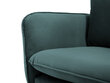 Dīvāns Cosmopolitan Design Vienna 3S, tumši zaļš velūrs cena un informācija | Dīvāni | 220.lv