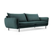 Dīvāns Cosmopolitan Design Vienna 3S, tumši zaļš velūrs cena un informācija | Dīvāni | 220.lv