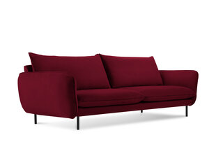 Dīvāns Cosmopolitan Design Vienna 3S, sarkans velūrs kaina ir informacija | Dīvāni | 220.lv