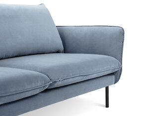 Dīvāns Cosmopolitan Design Vienna 4S, gaiši zils velūrs cena un informācija | Dīvāni | 220.lv