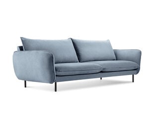 Dīvāns Cosmopolitan Design Vienna 4S, gaiši zils velūrs cena un informācija | Dīvāni | 220.lv