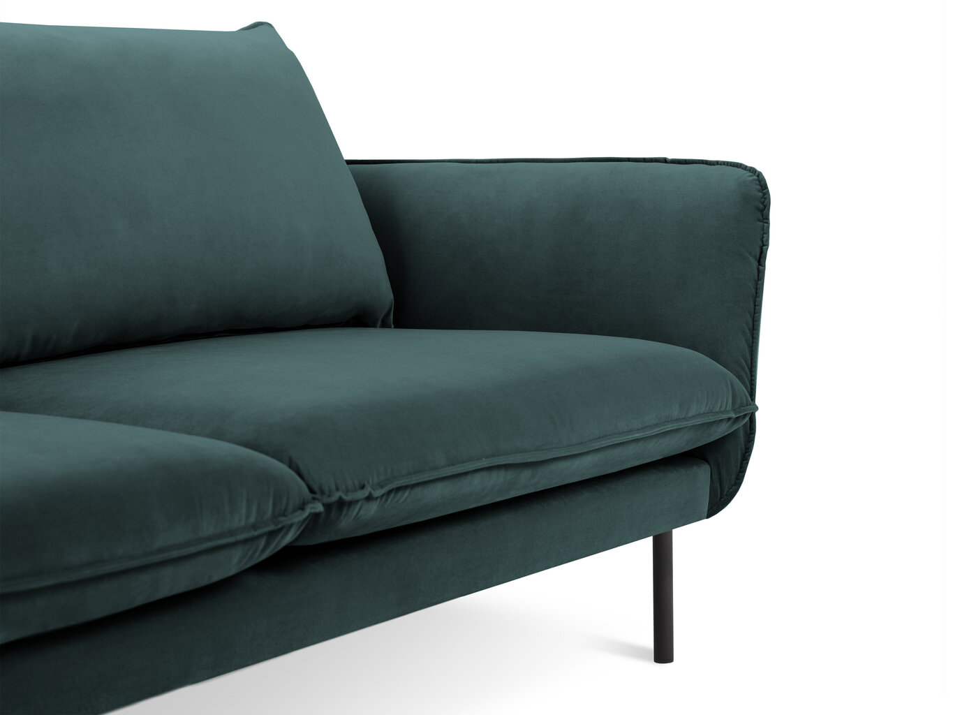 Dīvāns Cosmopolitan Design Vienna 4S, tumši zaļš velūrs cena un informācija | Dīvāni | 220.lv