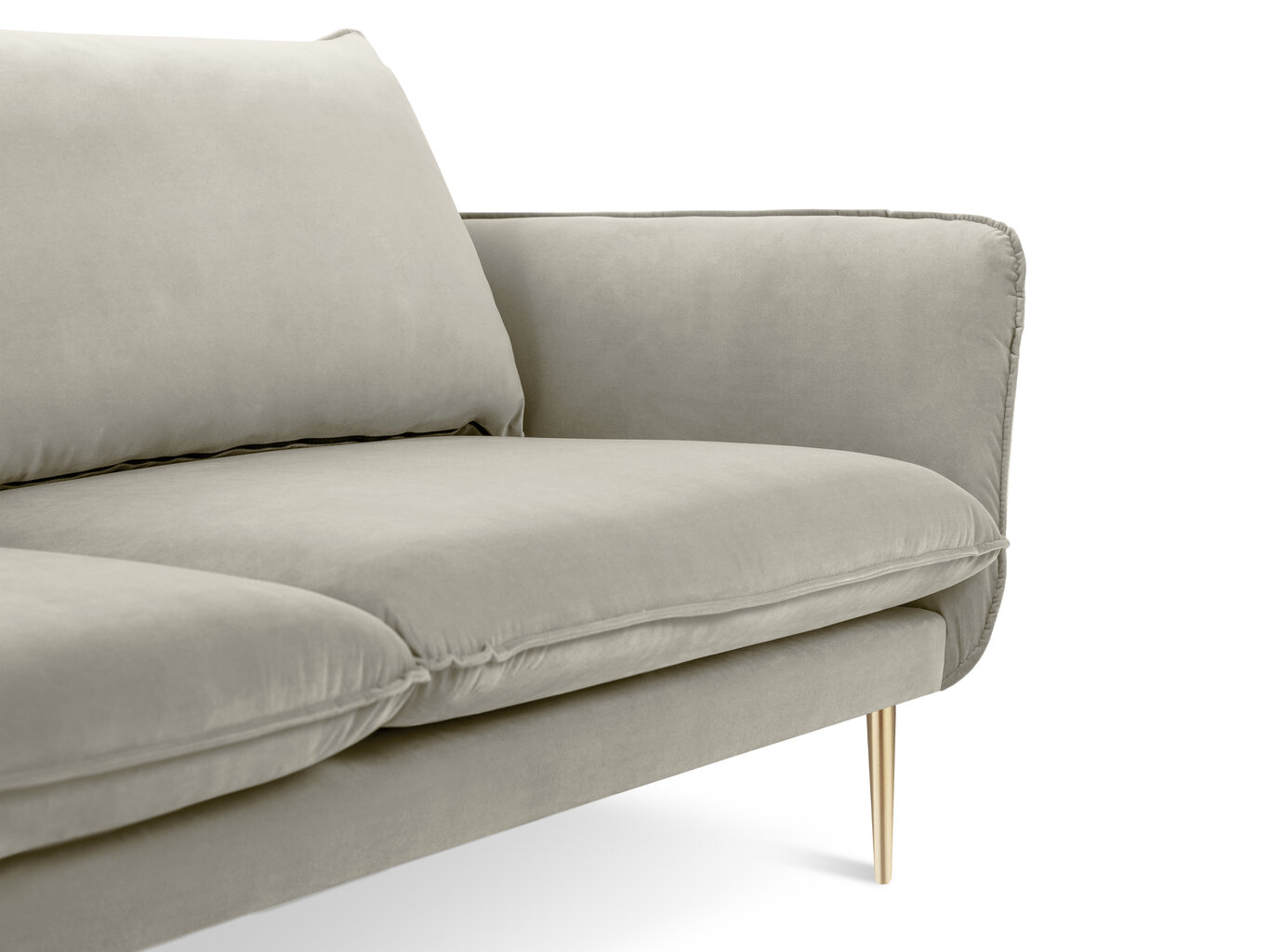 Dīvāns Cosmopolitan Design Florence 3S, smilškrāsas cena un informācija | Dīvāni | 220.lv