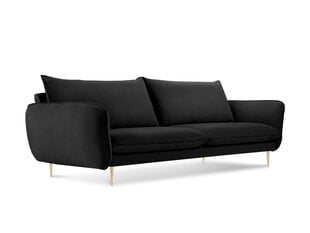 Dīvāns Cosmopolitan Design Florence 3S, melns cena un informācija | Dīvāni | 220.lv