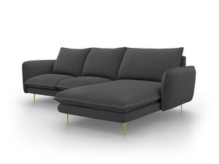 Stūra dīvāns Cosmopolitan Design Vienna, tumši pelēks cena un informācija | Stūra dīvāni | 220.lv