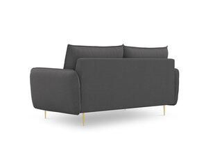 Dīvāns Cosmopolitan Design Vienna 2S, tumši pelēks cena un informācija | Dīvāni | 220.lv
