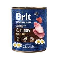 Brit Premium by Nature Turkey with Liver konservi suņiem 800g cena un informācija | Brit Premium Zoo preces | 220.lv