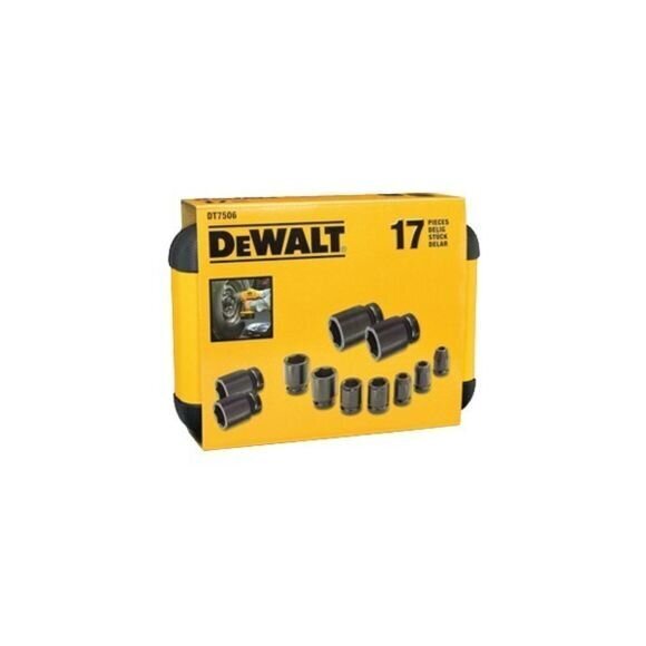 Dewalt trieciengalviņu komplekts, sešstūrainas 1/2" 6-27mm (DT7506), 17 gab. цена и информация | Rokas instrumenti | 220.lv