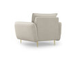 Krēsls Cosmopolitan Design Vienna, gaišas smilškrāsas/zeltainas krāsas cena un informācija | Atpūtas krēsli | 220.lv