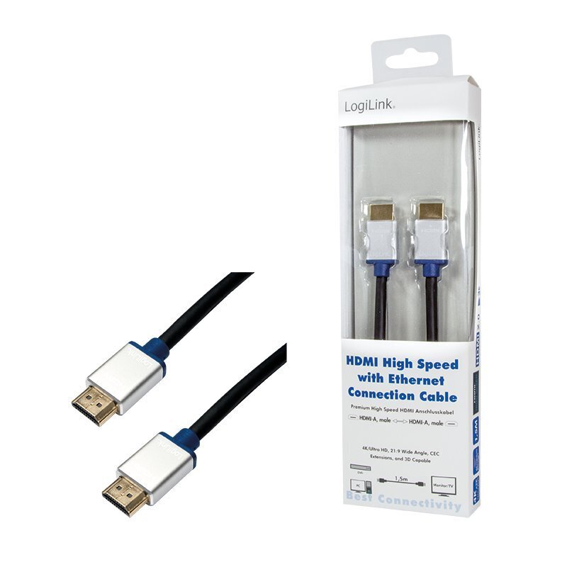 LogiLink HDMI 5.0m cena un informācija | Kabeļi un vadi | 220.lv