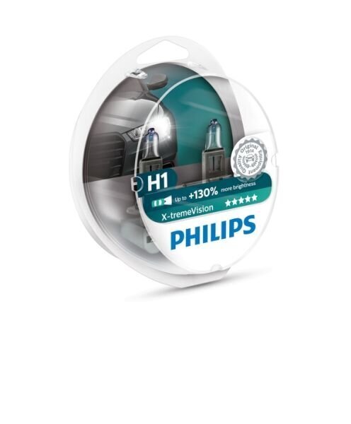 Automašīnas spuldze Philips X-tremeVision H1, +130%, 2GAB cena un informācija | Auto spuldzes | 220.lv