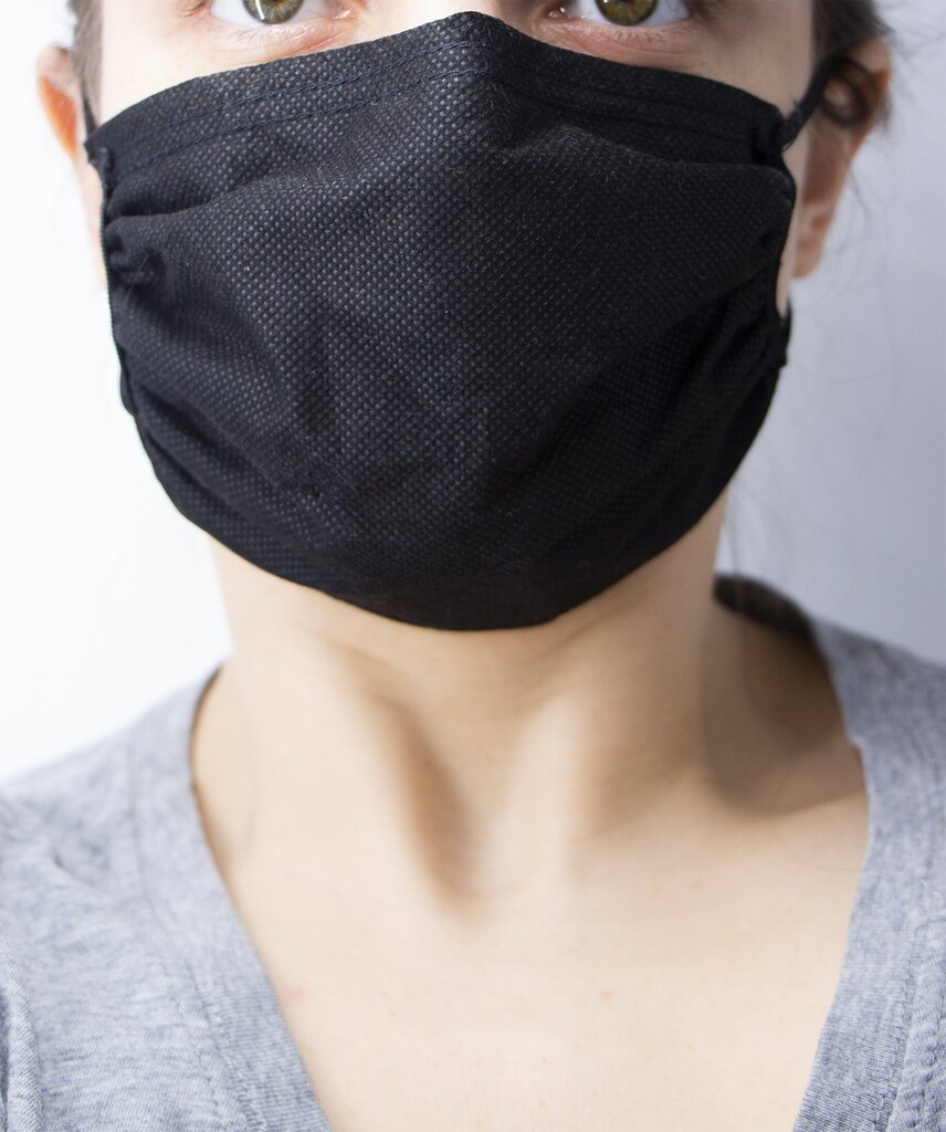 Vienreizlietojama sejas maska melna (10 gab.) цена и информация | Pirmā palīdzība | 220.lv