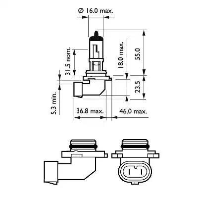 Spuldze 12V HB4 51W +30% VISION PHILIPS 9006PRC1 cena un informācija | Auto spuldzes | 220.lv