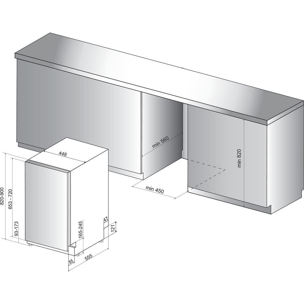 Trauku mazgājamā mašīna Whirlpool WSIC 3M27 C цена и информация | Trauku mazgājamās mašīnas | 220.lv