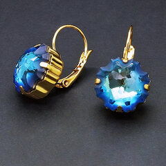 Серьги "Медуза (Bermuda Blue)" с кристаллами Swarovski™ цена и информация | Серьги | 220.lv