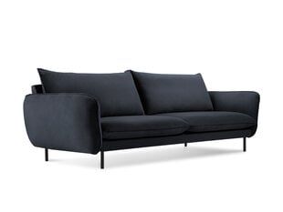 Dīvāns Cosmopolitan Design Vienna 3S, tumši zils velūrs cena un informācija | Dīvāni | 220.lv