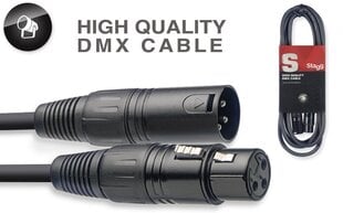 DMX кабель Stagg XLR/f - XLR/m 5м цена и информация | Кабели и провода | 220.lv