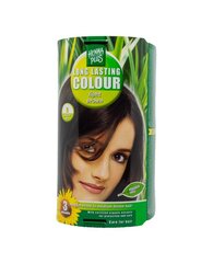 Hennaplus ilgnoturīga matu krāsa ar 9 ekoloģiskiem augu ekstraktiem krāsa Light brown 5 cena un informācija | Matu krāsas | 220.lv
