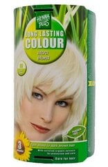 Hennaplus ilgnoturīga matu krāsa ar 9 ekoloģiskiem augu ekstraktiem krāsa ULTRA BLOND 00 cena un informācija | Matu krāsas | 220.lv