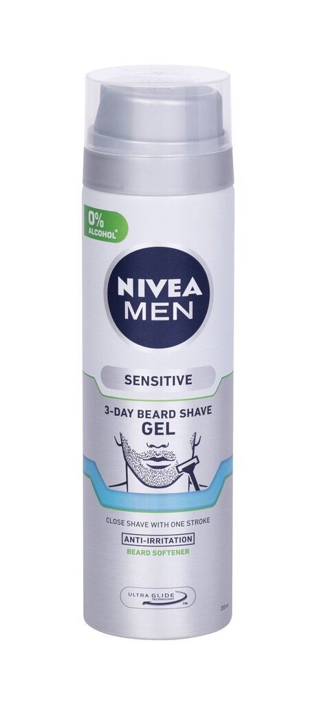 Skūšanās gels vīriešiem Nivea Men 3 Day Beard Shave Gel 200 ml цена и информация | Skūšanās piederumi, kosmētika | 220.lv