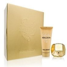 Komplekts Paco Rabanne Lady Million: edp 80 ml + ķermeņa losjons 100 ml cena un informācija | Sieviešu smaržas | 220.lv