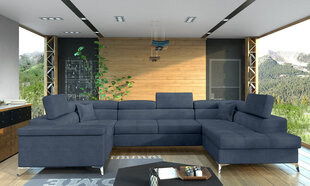 Stūra dīvāns NORE Thiago, tumši pelēks cena un informācija | Stūra dīvāni | 220.lv