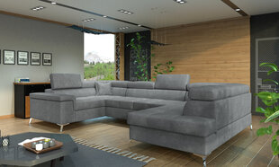 Stūra dīvāns NORE Thiago, krēmkrāsas/balts cena un informācija | Stūra dīvāni | 220.lv