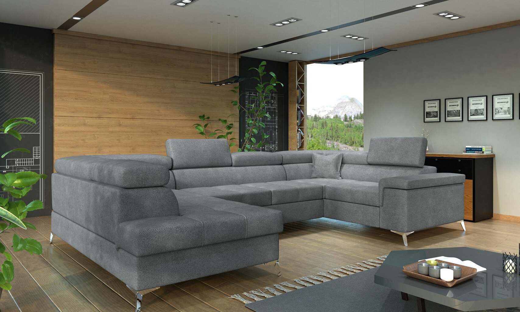 Stūra dīvāns NORE Thiago, krēmkrāsas cena un informācija | Stūra dīvāni | 220.lv