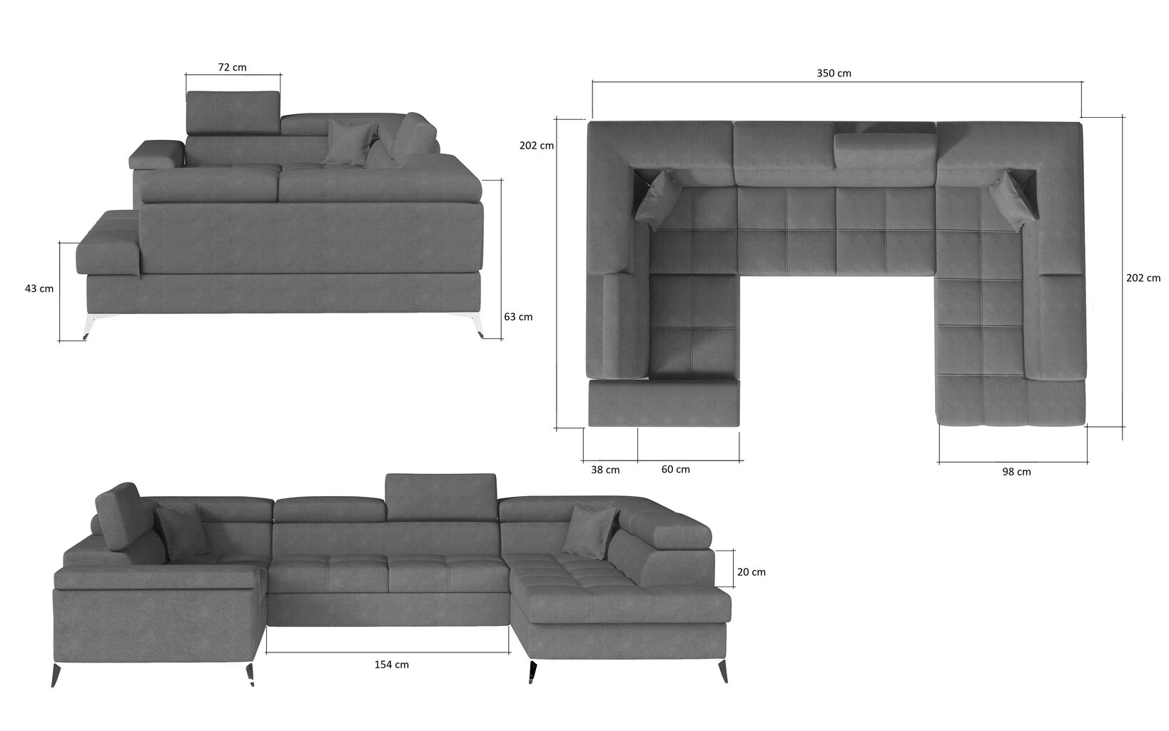 Stūra dīvāns NORE Thiago, rozā/pelēks cena un informācija | Stūra dīvāni | 220.lv