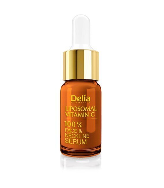 Atjaunojošs sejas un kakla serums ar liposomu C vitamīnu Delia Cosmetics Liposomal Vitamin C, 10ml cena un informācija | Serumi sejai, eļļas | 220.lv