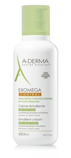 Sejas un ķermeņa krēms atopiskai ādai A-derma Exomega Control 400 ml cena un informācija | Ķermeņa krēmi, losjoni | 220.lv