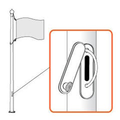 Karoga masts ar slēdzenes karoga pacelšanas sistēmu, 10m цена и информация | Флаги и аксессуары | 220.lv