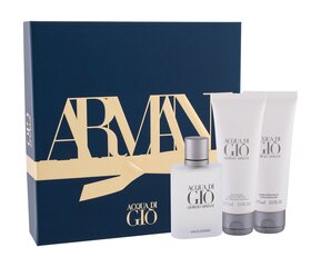 Комплект Giorgio Armani Acqua Di Gio Homme: edt 50 ml + гель для душа 75 ml + бальзам после бритья 75 ml цена и информация | Мужские духи | 220.lv