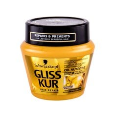 Маска для волос с секущимися концами Schwarzkopf GLISS KUR Oil Nutritive 300 мл цена и информация | Средства для укрепления волос | 220.lv
