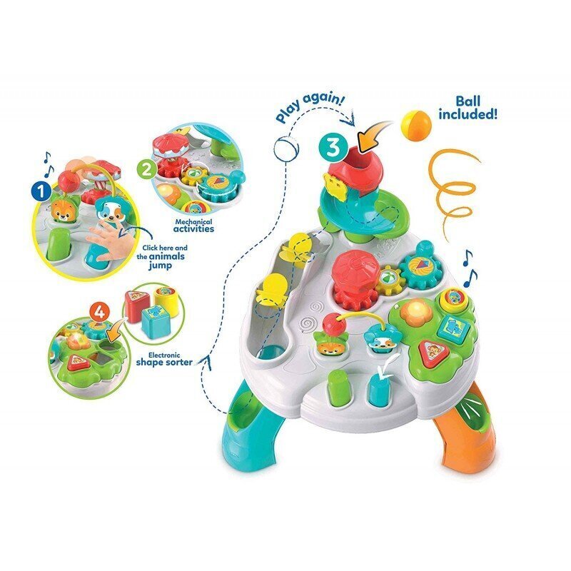 Clementoni Baby muzikālais galdiņš Baby Park Activity Table цена и информация | Rotaļlietas zīdaiņiem | 220.lv