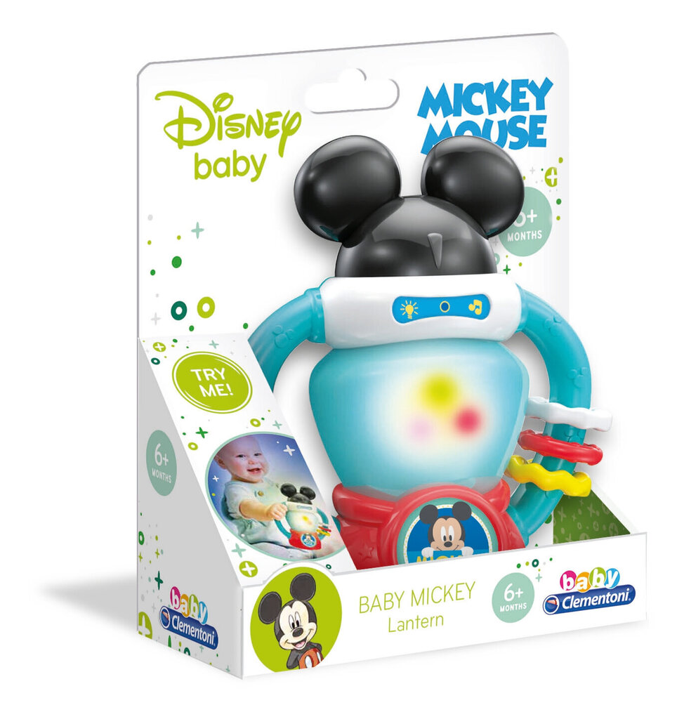 Clementoni Baby interaktīvais lukturītis Baby Mickey Mouse цена и информация | Rotaļlietas zīdaiņiem | 220.lv