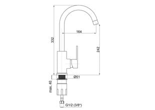 Virtuves jaucējkrāns Rubineta AXE-33 цена и информация | Кухонные смесители | 220.lv