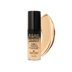 Milani Tonālais krēms Conceal + Perfect 2-in-1 01 - Creamy Vanilla цена и информация | Пудры, базы под макияж | 220.lv