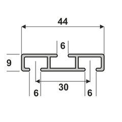 Griestu karnīze, 1 sliede, ar āķiem, 150 cm цена и информация | Карнизы | 220.lv