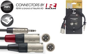 Stagg NYC1/MPS2XMR, Aux 3.5 mm/XLR, 1 m cena un informācija | Kabeļi un vadi | 220.lv