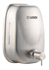 Дозатор для жидкого мыла 1.7 л LOSDI Inox Satin Blinder цена и информация | Аксессуары для ванной комнаты | 220.lv