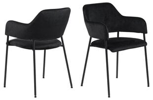 2-u krēslu komplekts Lima, melns kaina ir informacija | Virtuves un ēdamistabas krēsli | 220.lv