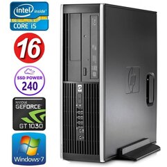 HP 8100 Elite SFF i5-750 16GB 240SSD GT1030 2GB DVD WIN7Pro cena un informācija | Stacionārie datori | 220.lv